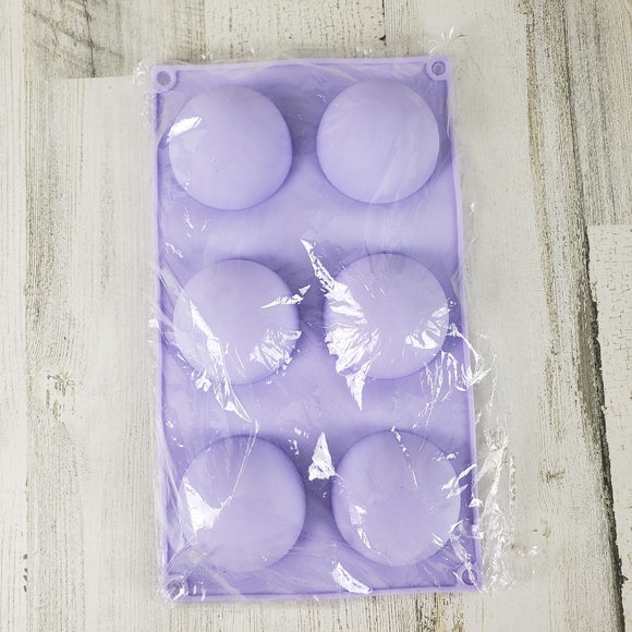 Hot cocoa bomb silicone molds half semi sphere NIP 2 half molds 6 cavity - Picture 2 of 6